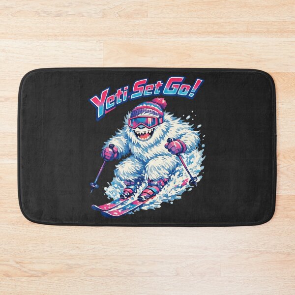 Item preview, Yeti Set Go! - Retro 80s Skiing Yeti designed and sold by DigitalGlade.