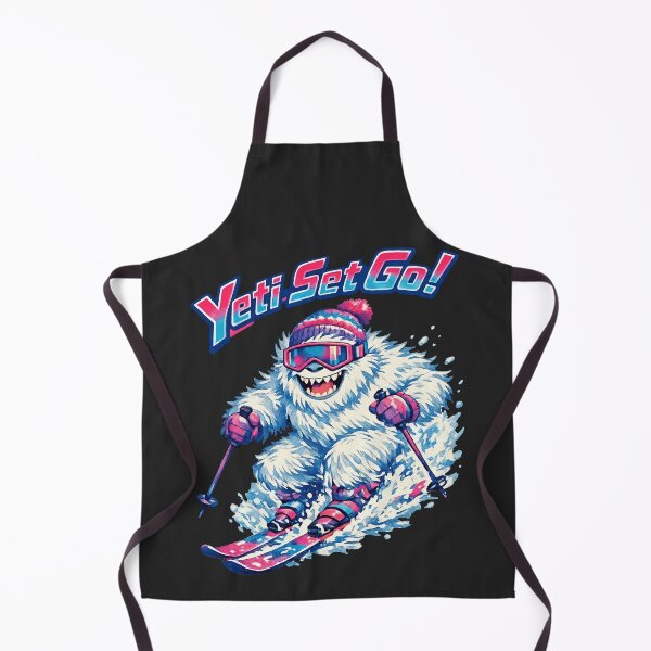Item preview, Yeti Set Go! - Retro 80s Skiing Yeti designed and sold by DigitalGlade.