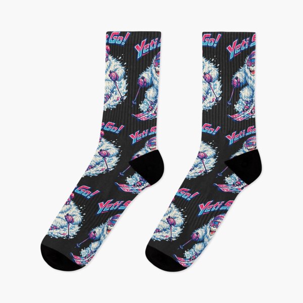 Item preview, Yeti Set Go! - Retro 80s Skiing Yeti designed and sold by DigitalGlade.