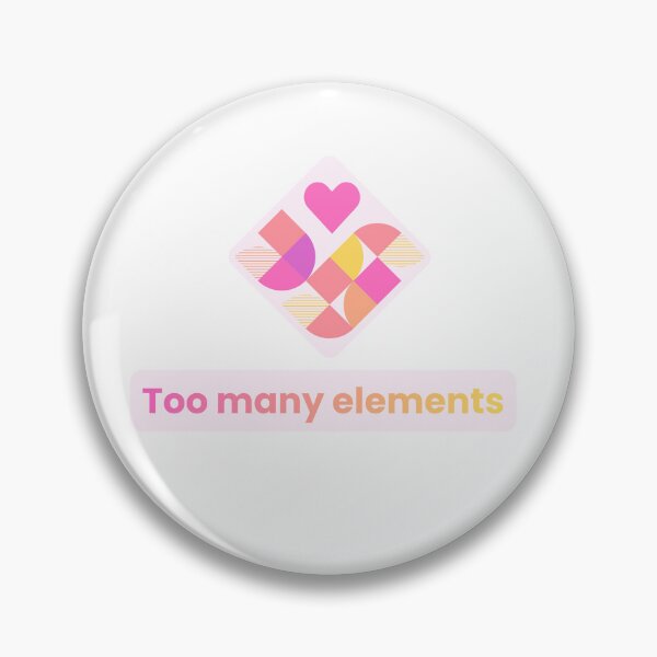 Item preview, Too Many Elements - Minimalist UI/UX Design Humor designed and sold by Artio-ArtShop.