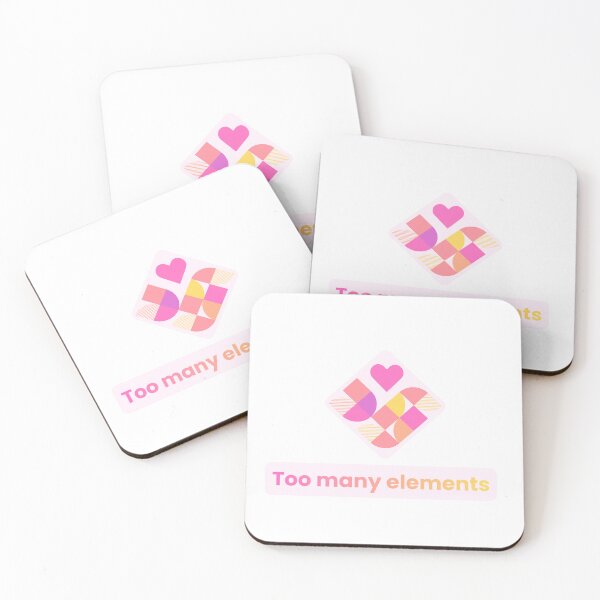 Item preview, Too Many Elements - Minimalist UI/UX Design Humor designed and sold by Artio-ArtShop.