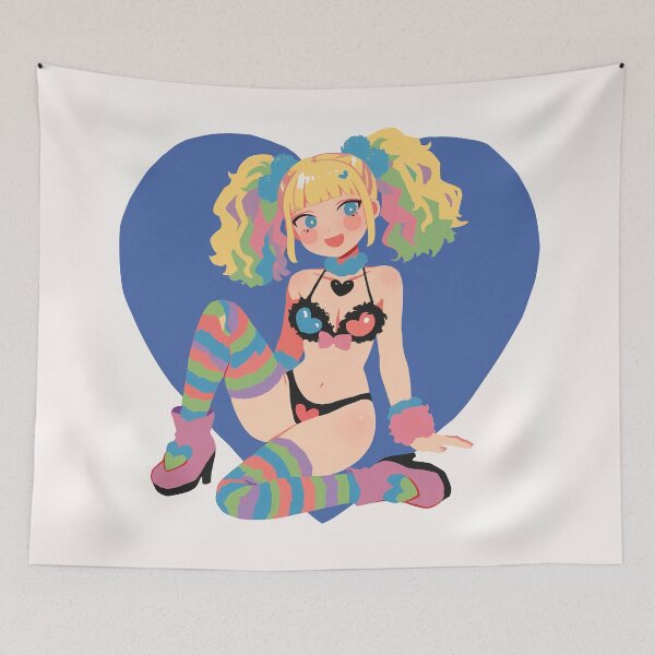 Item preview, Harajuku Pastel Goth Rainbow Pinup designed and sold by bubblegoth.