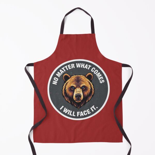 Item preview, No Matter What Comes I Will Face It Bear Motivation Sticker designed and sold by Scro-Ciob-Shop.