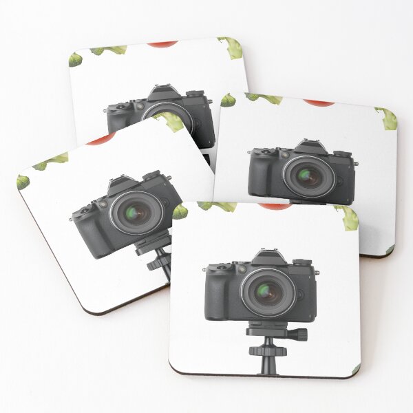 Item preview, Camera on tripod surrounded by fresh vegetables for food photography designed and sold by Creative88Art.