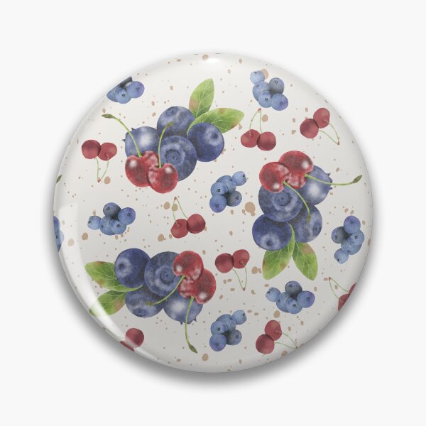 Item preview, Blueberry & Cherry Summer Pattern designed and sold by ApricityPhrases.