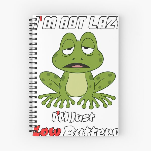 Item preview, Low Battery Frog – Funny Tired Mood Cartoon Design designed and sold by It's Bro Brand ★ ★ ★ ★ ★.