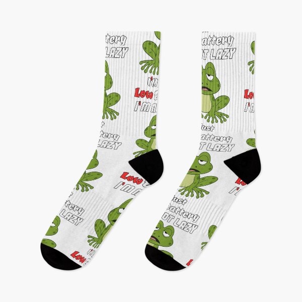Item preview, Low Battery Frog – Funny Tired Mood Cartoon Design designed and sold by It's Bro Brand ★ ★ ★ ★ ★.
