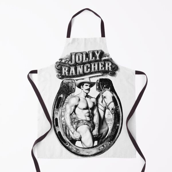 Item preview, JOLLY RANCHER gay humor parody Tom of Finland horse ranch farm designed and sold by Pink-Tri-Pix.