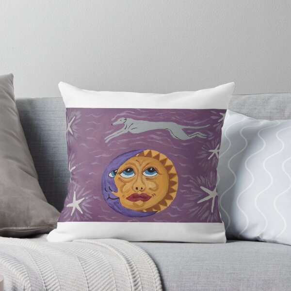 Item preview, Greyhound jumping over the moon designed and sold by Squirreldumplings.