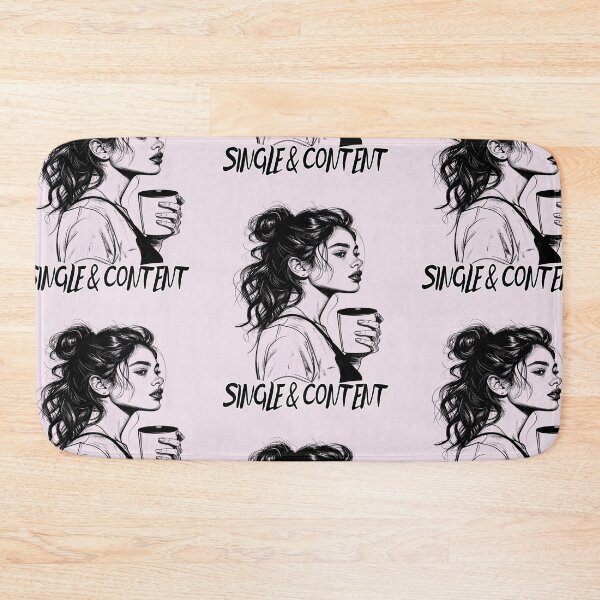 Item preview, Happily single, content and free designed and sold by LiskoDesign.