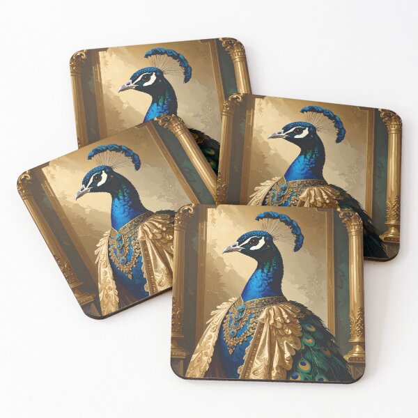 Item preview, Regal Renaissance Peacock Royal Portrait Painting designed and sold by Rutvain.