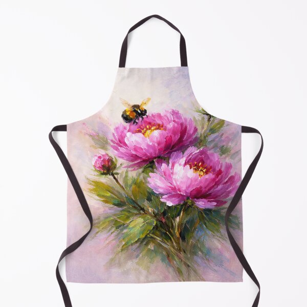 Item preview, Gorgeous pink blooming peonies with honeybee designed and sold by scicilysimonee.