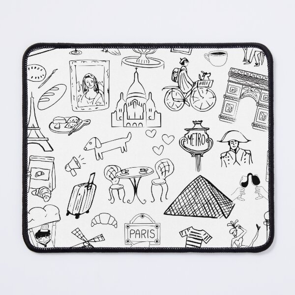 Item preview, Paris Icons Map Cute French Aesthetic Illustrations designed and sold by Mars Babe.