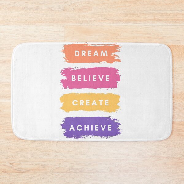 Item preview, Motivational Mindset Poster - Dream Believe Create Achieve Colorful Brushstroke Art designed and sold by Tamer ⭐⭐⭐⭐⭐.