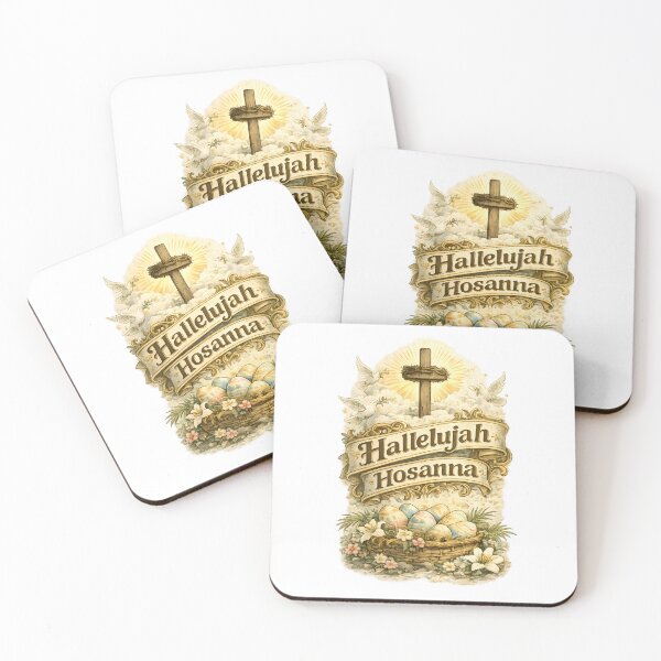 Item preview, Vintage Christian Easter Hallelujah Hosanna Cross and Doves designed and sold by Supergrafix07.