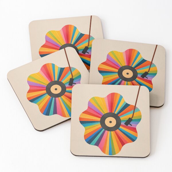 Item preview, Retro Vinyl Record Sunburst Mid Century Art designed and sold by Cine8.