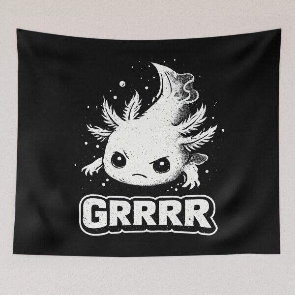 Item preview,  Cute Mad Axolotl Meme Hoodie – Grrrr Angry Humor designed and sold by WAUZ.