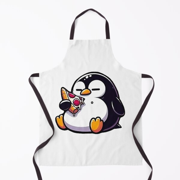 Item preview, Funny Chubby Penguin Eating Pizza - Food Coma Mood designed and sold by GREENZ0NE.