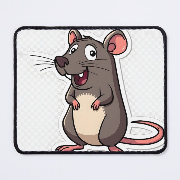 Item preview, Cute Cartoon Rat Sticker | Funny Mouse Character designed and sold by Teewave-Ashish.