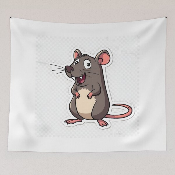 Item preview, Cute Cartoon Rat Sticker | Funny Mouse Character designed and sold by Teewave-Ashish.