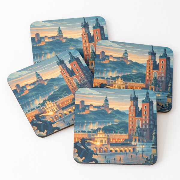 Item preview, Kraków Postcard Illustration designed and sold by MatthewHeights.