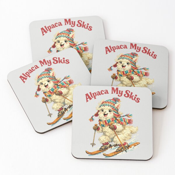 Item preview, Alpaca My Skis - Retro Skiing Alpaca designed and sold by DigitalGlade.