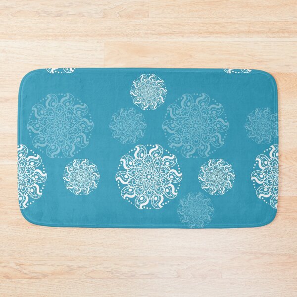 Item preview, Floral Mandala in Aquamarine Blue designed and sold by Free-Spirit-Meg.