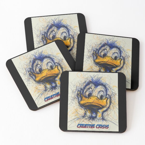 Item preview, Sassy Duck Reactions -  Creative Crisis Duck Meme– Abstract Scratched Art  designed and sold by MiraLumeStudio.