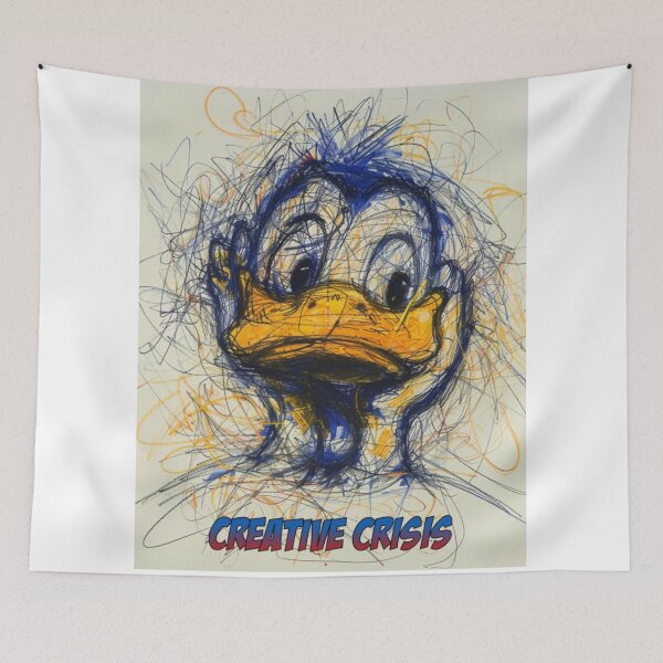 Item preview, Sassy Duck Reactions -  Creative Crisis Duck Meme– Abstract Scratched Art  designed and sold by MiraLumeStudio.