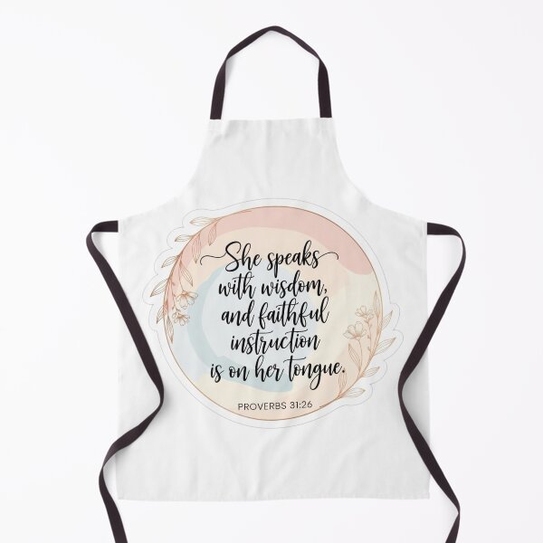 Item preview, She Speaks with Wisdom Christian Sticker – Proverbs 31 Feminine Typography designed and sold by Illustrated Faith.