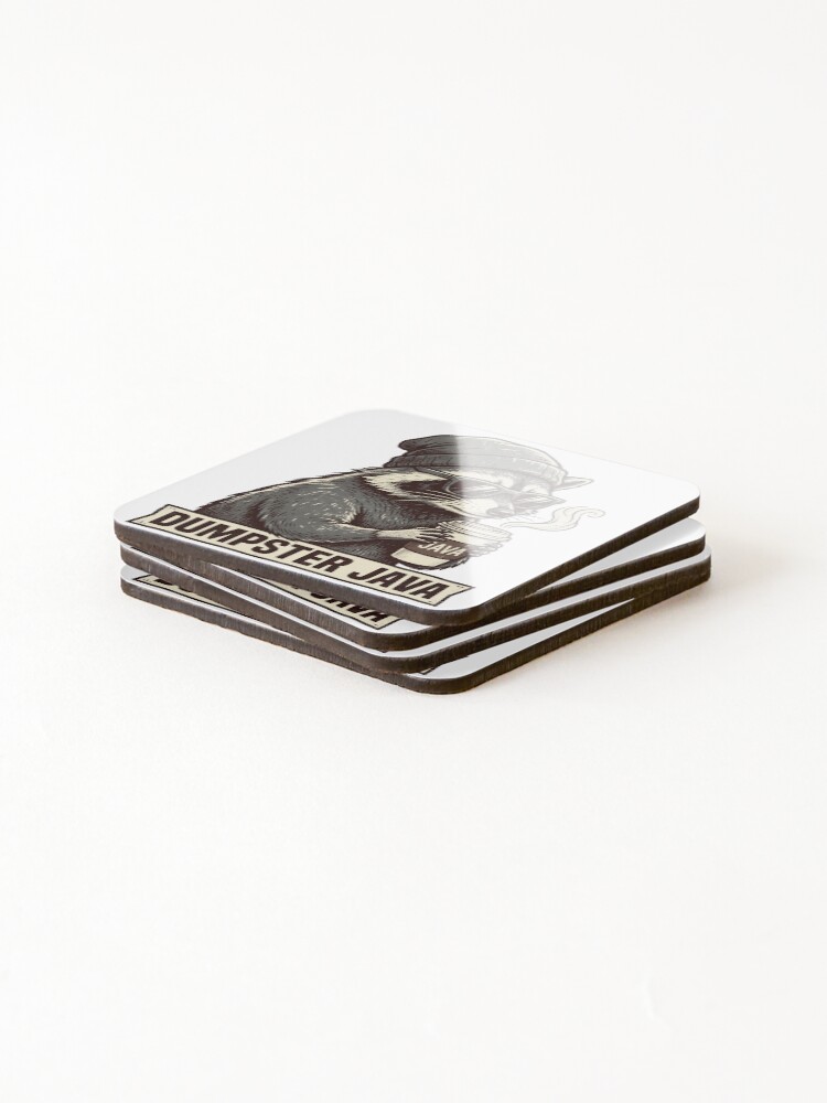 Thumbnail 4 of 5, Coasters (Set of 4), Dumpster Java designed and sold by JavaJokeTees.