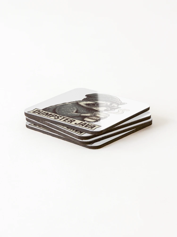 Thumbnail 4 of 5, Coasters (Set of 4), Dumpster Java designed and sold by JavaJokeTees.