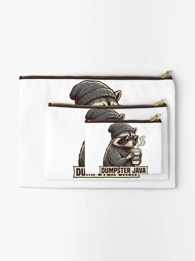 Thumbnail 2 of 4, Zipper Pouch, Dumpster Java designed and sold by JavaJokeTees.
