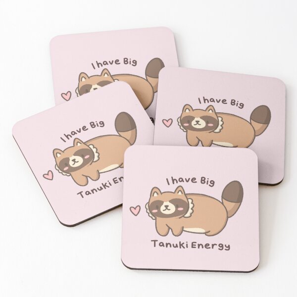 Item preview, I Have Big Tanuki Energy- Cute Silly Tanuki with Heart designed and sold by ShyHomebodyClub.