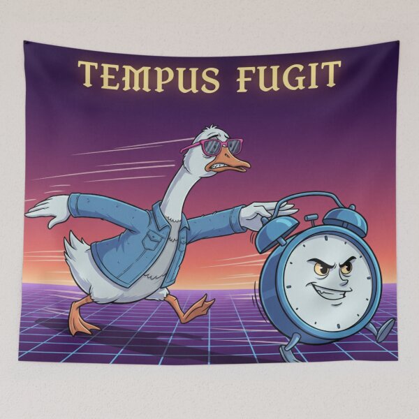 Item preview, Tempus Fugit Time Flies Retro Art designed and sold by crazygoose30.