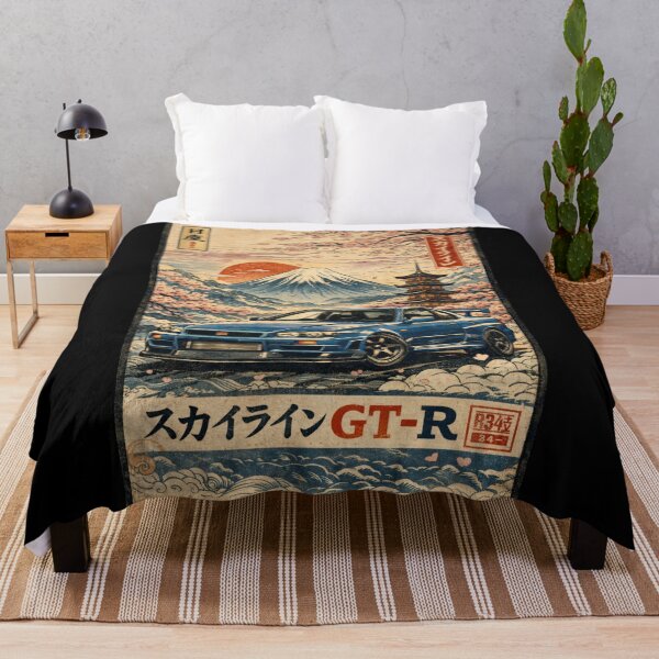 Item preview, Skyline GT-R R34 in Japan Ukiyo-e Woodblock Style designed and sold by Envision Designs.