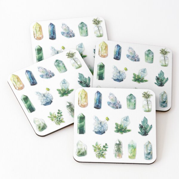 Item preview, Mini Crystals and plants sticker pack designed and sold by MendaciousMina.