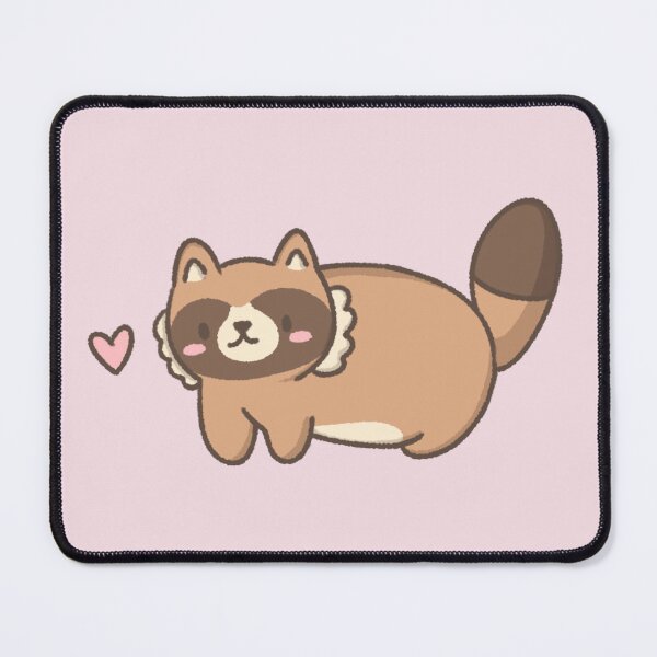 Item preview, Cute Silly Tanuki with Heart designed and sold by ShyHomebodyClub.