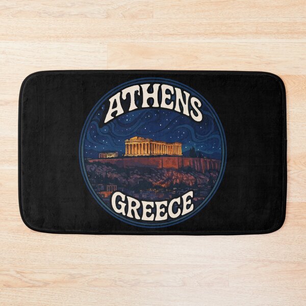 Item preview, Athens Greece Night Trippy Art Travel designed and sold by TomFrontierArt.