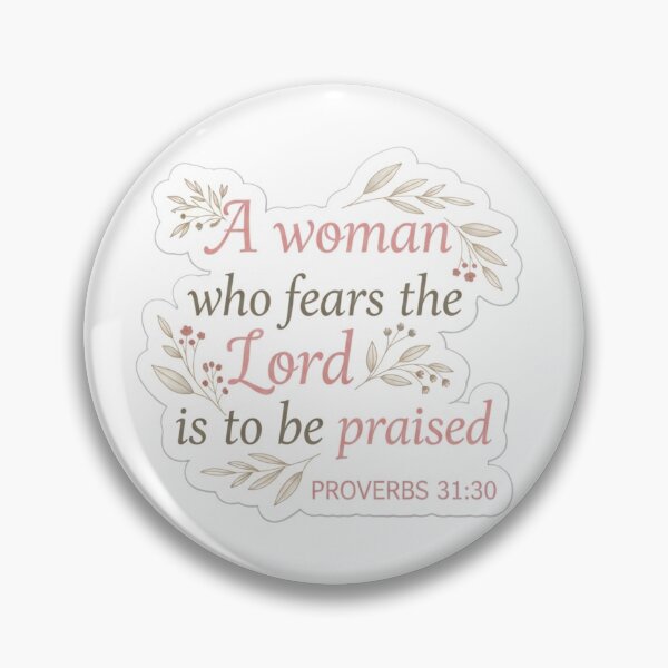 Item preview, Proverbs 31:30 Christian Sticker – A Woman Who Fears the Lord Feminine Design designed and sold by Illustrated Faith.