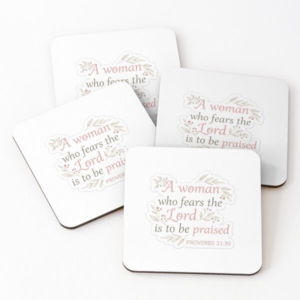 Item preview, Proverbs 31:30 Christian Sticker – A Woman Who Fears the Lord Feminine Design designed and sold by Illustrated Faith.