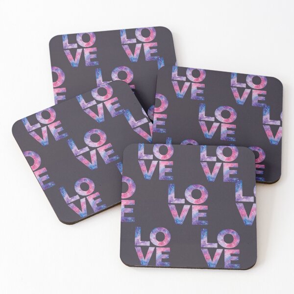 Item preview, Nebula Galaxy Love Watercolor Typographic Seamless Pattern designed and sold by DGtaLrtcom.