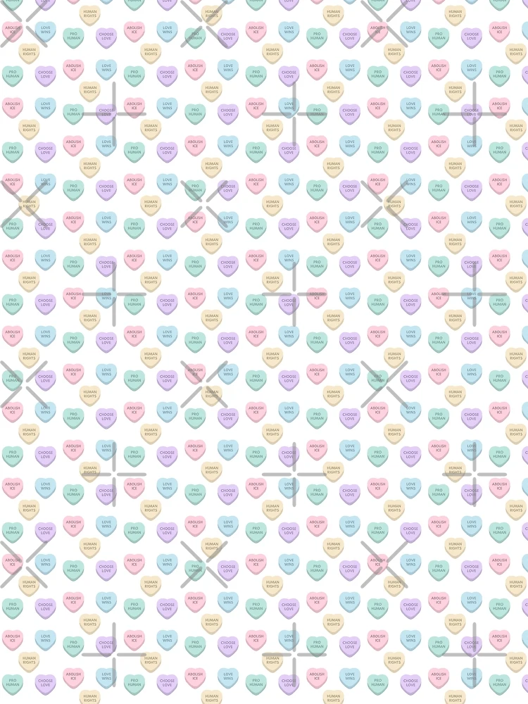 Thumbnail 3 of 3, Scarf, Candy Hearts Pro Rights designed and sold by Keeping Art Heavenly.