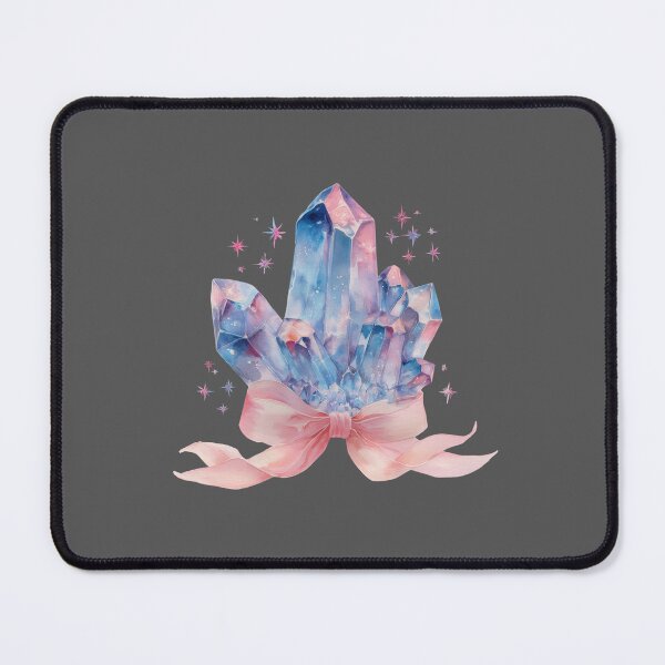 Item preview, Blue purple and pink Watercolor Crystals with pink bow designed and sold by MendaciousMina.