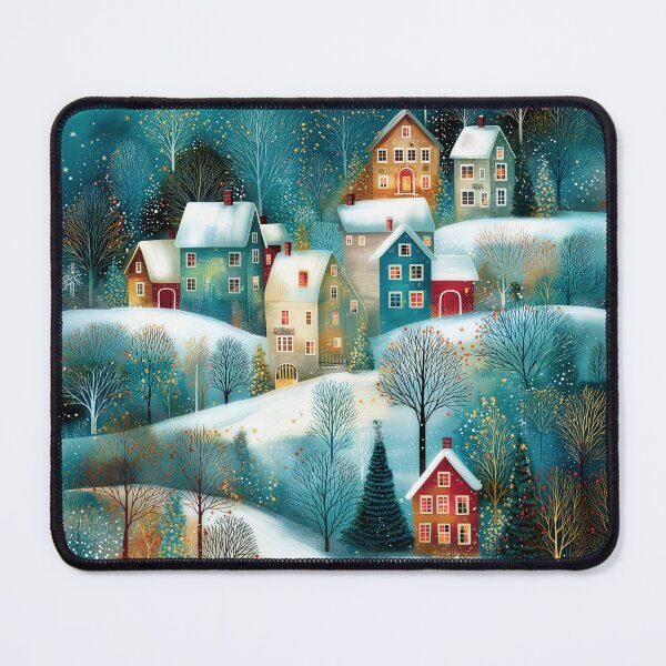 Item preview, Snowy Village Under Starry Sky designed and sold by Blue Horse Photo Magic.