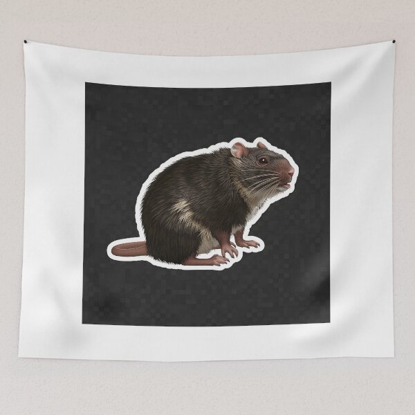 Item preview, Dark Brown Rat Sticker | Detailed Animal Design designed and sold by Teewave-Ashish.