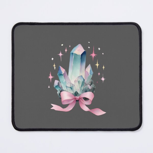 Item preview, Teal purple and pink Watercolor Crystals with pink bow designed and sold by MendaciousMina.