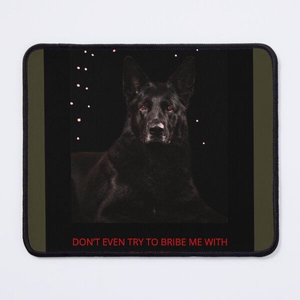 Item preview, „Don’t Even Try to Bribe Me With Sausage" – Black German Shepherd Dog Shirt designed and sold by InkWaveX.