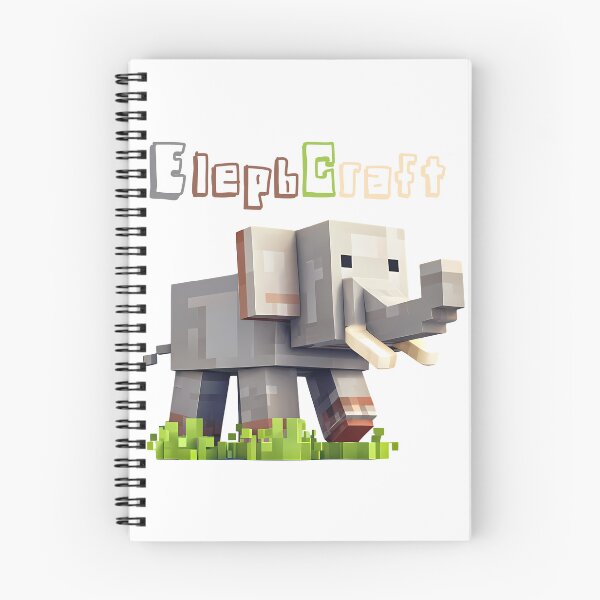 Item preview, ElephCraft Minecraft Elephant - Cute Blocky Lego Style Art Print designed and sold by DesignArtist.ia.