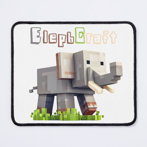 Item preview, ElephCraft Minecraft Elephant - Cute Blocky Lego Style Art Print designed and sold by DesignArtist.ia.